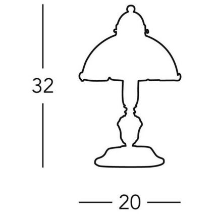 Kolarz 731.73.53 - Bordslampa NONNA 1xE14/60W/230V
