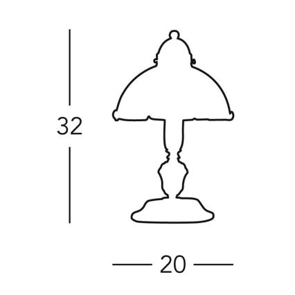 Kolarz 731.73.70 - Bordslampa NONNA 1xE14/60W/230V