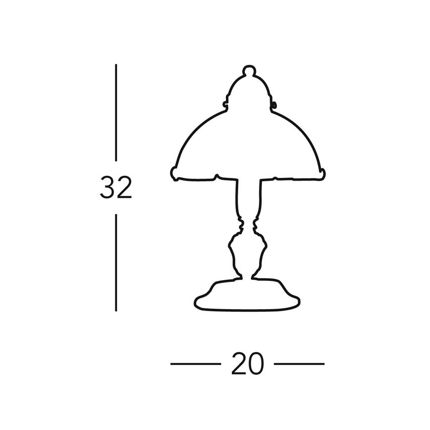 Kolarz 731.73.70 - Bordslampa NONNA 1xE14/60W/230V