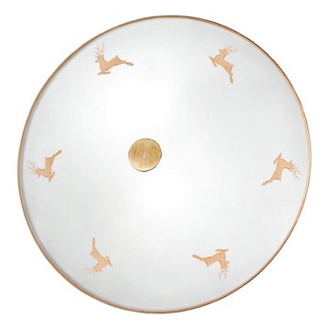 Kolarz 731.U12.4.150 - Vägglampa NONNA 2xE14/60W/230V Ø 32 cm, hjorthorn i roséguld