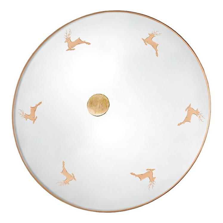 Kolarz 731.U12.4.150 - Vägglampa NONNA 2xE14/60W/230V Ø 32 cm, hjorthorn i roséguld