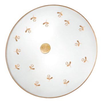 Kolarz 731.U12.4.160 - Vägglampa NONNA, 2xE14/60W/230V, Ø 32 cm, blommönster, roséguld