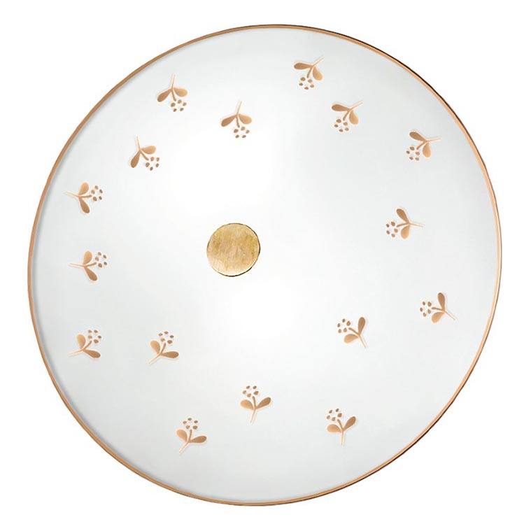 Kolarz 731.U12.4.160 - Vägglampa NONNA, 2xE14/60W/230V, Ø 32 cm, blommönster, roséguld