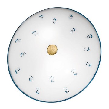 Kolarz 731.U12.4.17- Taklampa NONNA 2xE14/60W/230V diameter 32 cm blå/mässing