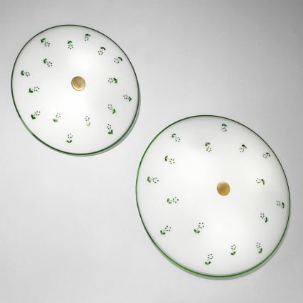 Kolarz 731.U12.4.21 - Taklampa NONNA 2xE14/60W/230V diameter 30 cm grön