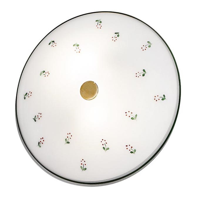 Kolarz 731.U12.4.70- Taklampa NONNA 2xE14/60W/230V diameter 32 cm grön/mässing