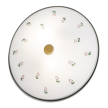 Kolarz 731.U12.4.70 - Taklampa NONNA 2xE14/60W/230V Ø 32 cm grön/mässing