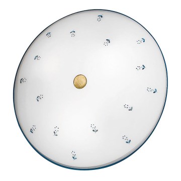 Kolarz 731.U13.4.17- Taklampa NONNA 3xE27/60W/230V diameter 42 cm blå/mässing