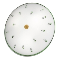 Kolarz 731.U13.4.21-Taklampa NONNA 3xE27/60W/230V diameter 42 cm grön/mässing