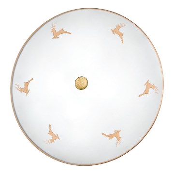 Kolarz 731.U14.4.150 - Vägglampa NONNA 4xE27/60W/230V Ø 54 cm hjorthorn roséguld