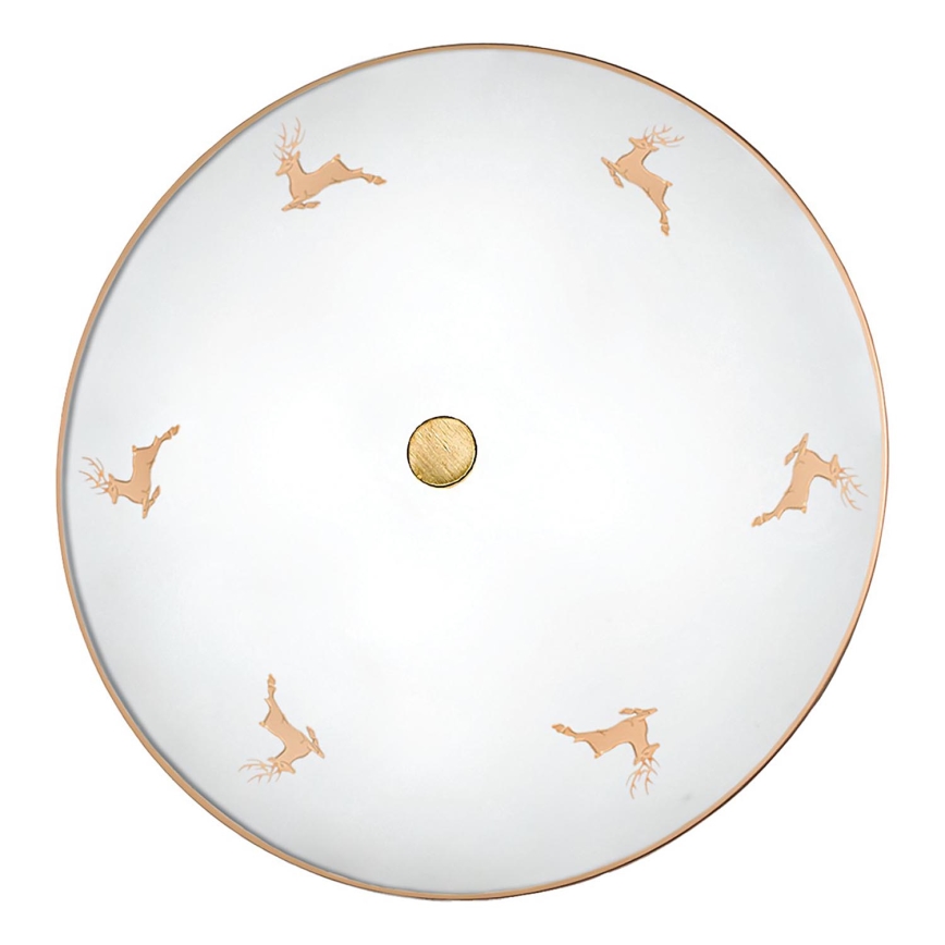 Kolarz 731.U14.4.150 - Vägglampa NONNA 4xE27/60W/230V Ø 54 cm hjorthorn roséguld