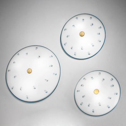 Kolarz 731.U14.4.17- Taklampa NONNA 4xE27/60W/230V diameter 54 cm blå/mässing