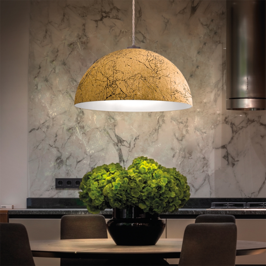 Kolarz A1339.31.Co.VinAu/40 - Ljuskrona med textilsladd CULT 1xE27/100W/230V diameter 40 cm guld