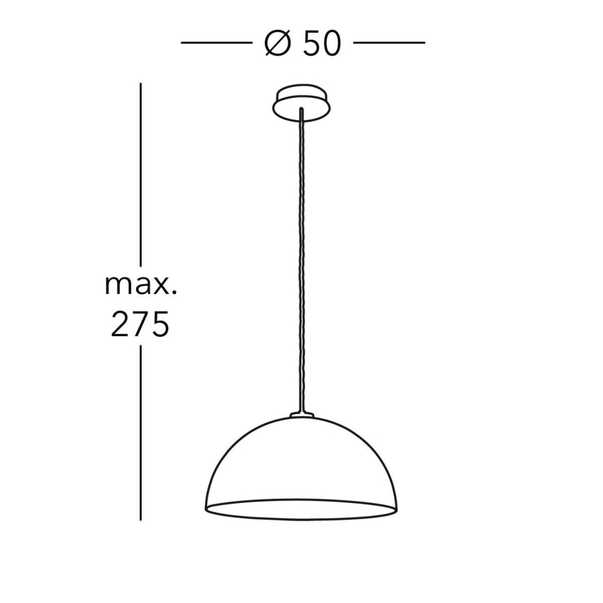Kolarz A1339.31.Wm.VinAg/50 - Ljuskrona med textilsladd CULT 1xE27/100W/230V diameter 50 cm silver