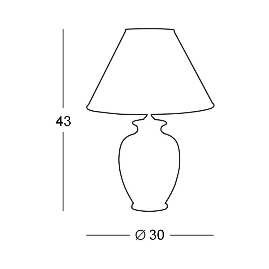 Kolarz A1340.70 - Bordslampa CHIARA 1xE27/100W/230V vit d. 30 cm