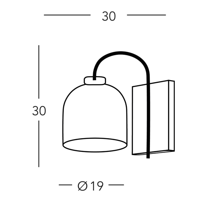 Kolarz A1352.61.Gr - Vägglampa NONNA 1xE27/60W/230V ek/vit/grå