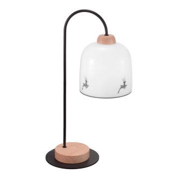 Kolarz A1352.71.Gr.100 - Bordslampa NONNA 1xE27/60W/230V hjort ek/vit/grå