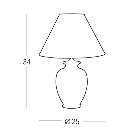 Kolarz A1354.71S - Bordslampa GIARDINO 1xE27/60W/230V diameter 25 cm