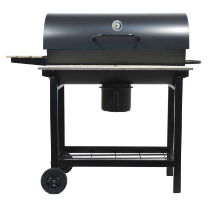 Kolgrill svart/trä