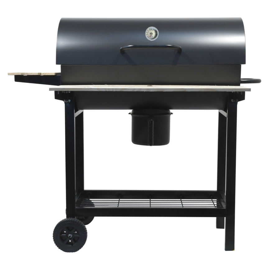 Kolgrill svart/trä