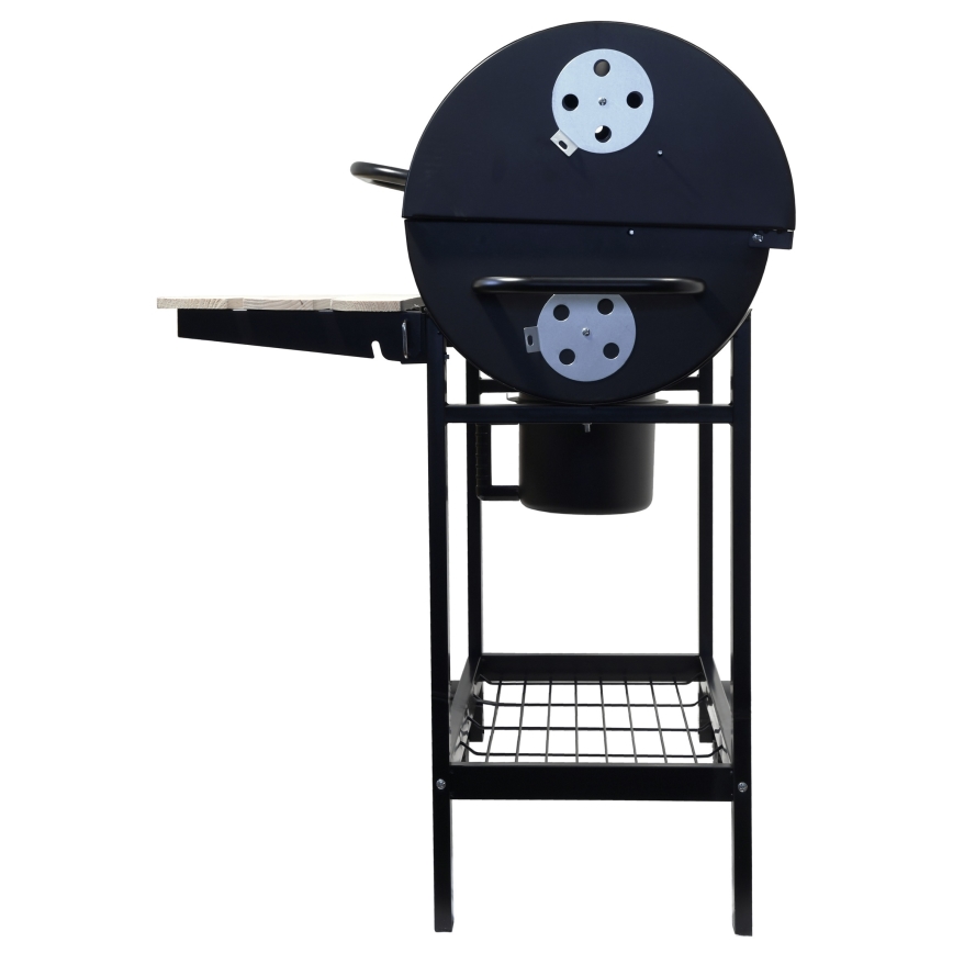 Kolgrill svart/trä