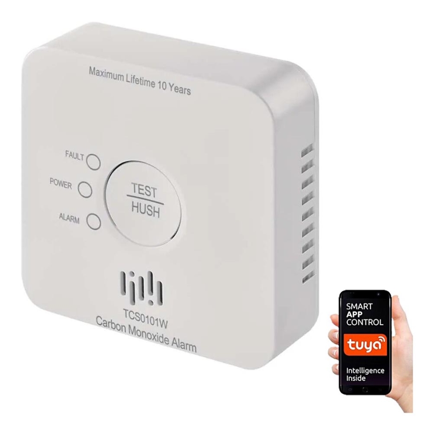 Kolmonoxiddetektor GoSmart 2xAA Wi-Fi Tuya