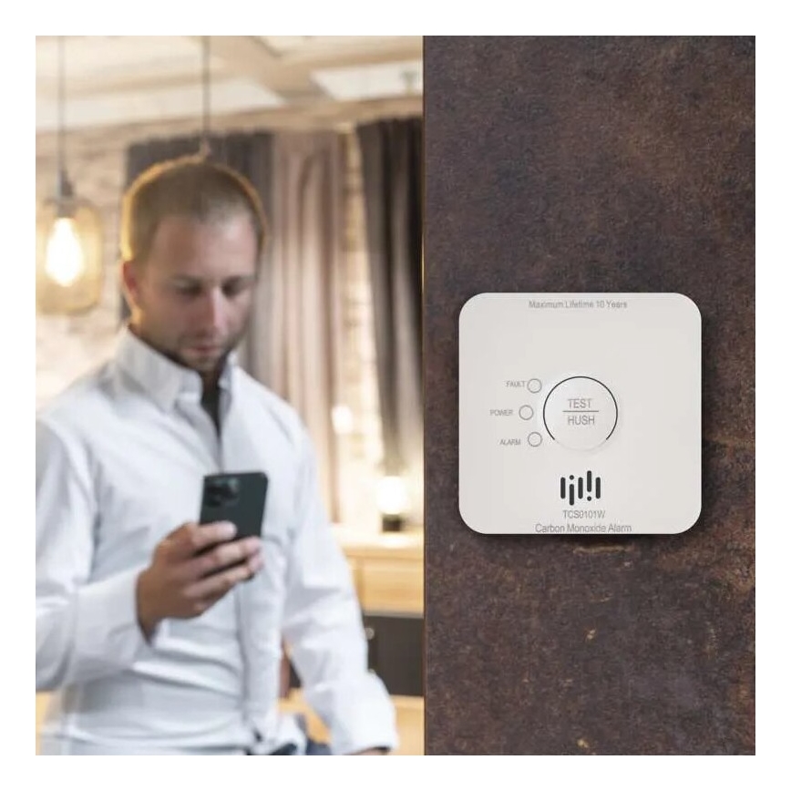Kolmonoxiddetektor GoSmart 2xAA Wi-Fi Tuya