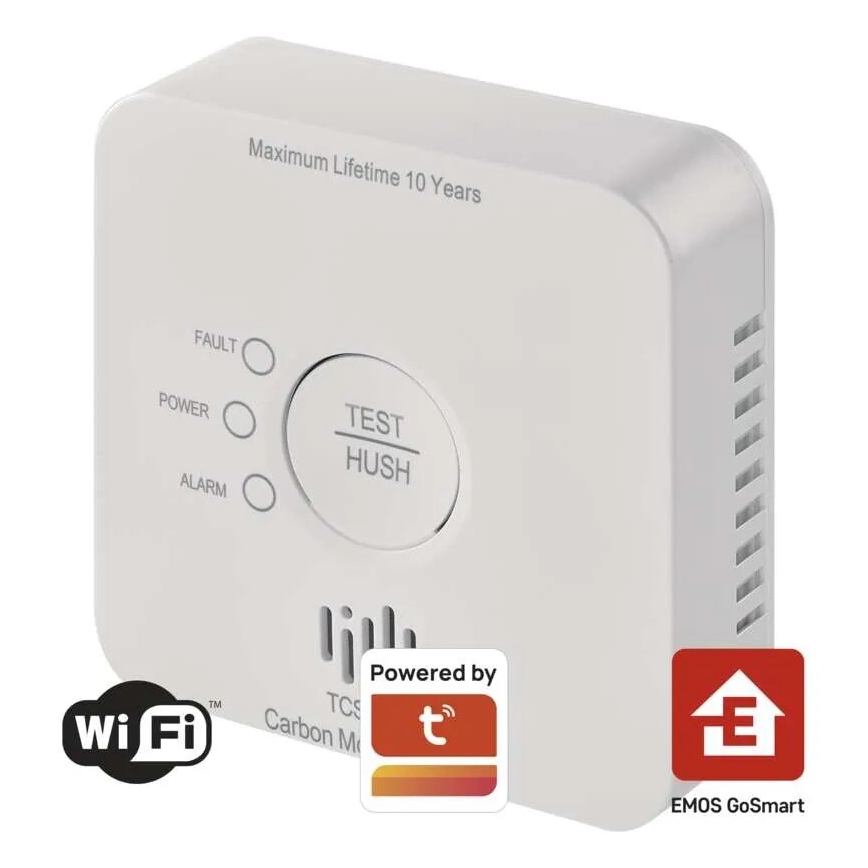 Kolmonoxiddetektor GoSmart 2xAA Wi-Fi Tuya