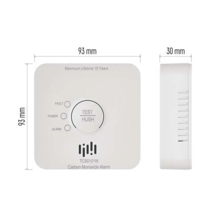 Kolmonoxiddetektor GoSmart 2xAA Wi-Fi Tuya