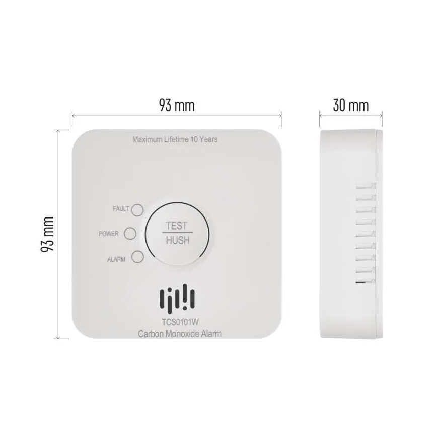 Kolmonoxiddetektor GoSmart 2xAA Wi-Fi Tuya