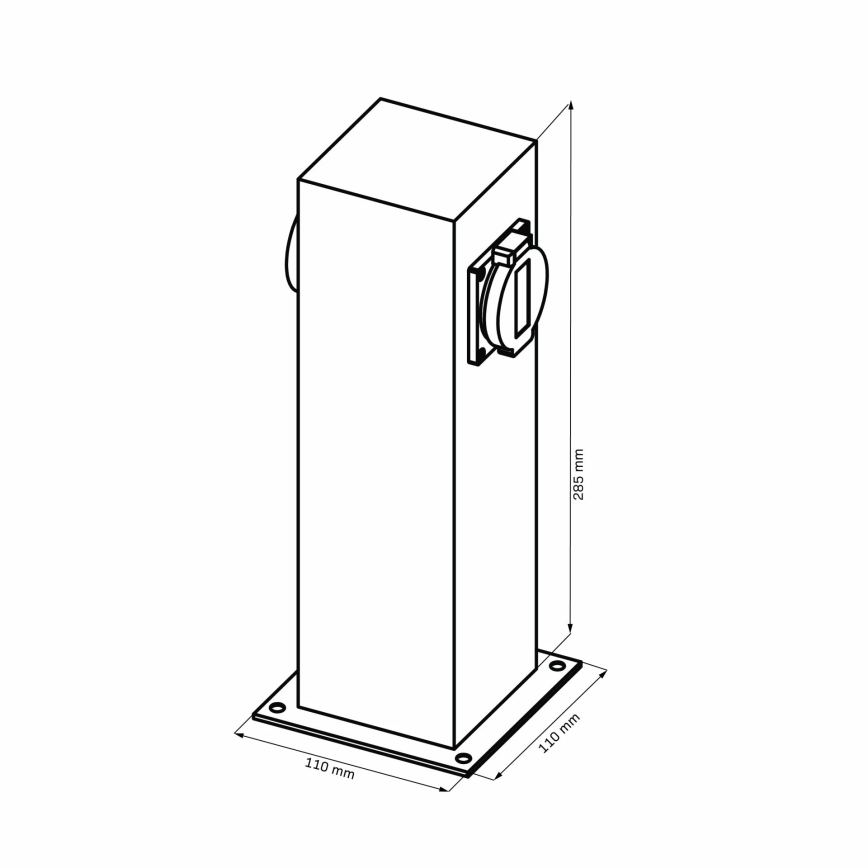 Kolumn med eluttag för utomhusbruk 2Z ELEKTRI 230V IP44