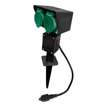 Kolumn med eluttag för utomhusbruk EASY CONNECT 2Z 3600W/230V IP44 grön