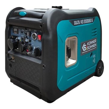 Könner & Söhnen 13046 - Gas- och bensininverterad elektrisk generator KS 5500iEG S 5500W