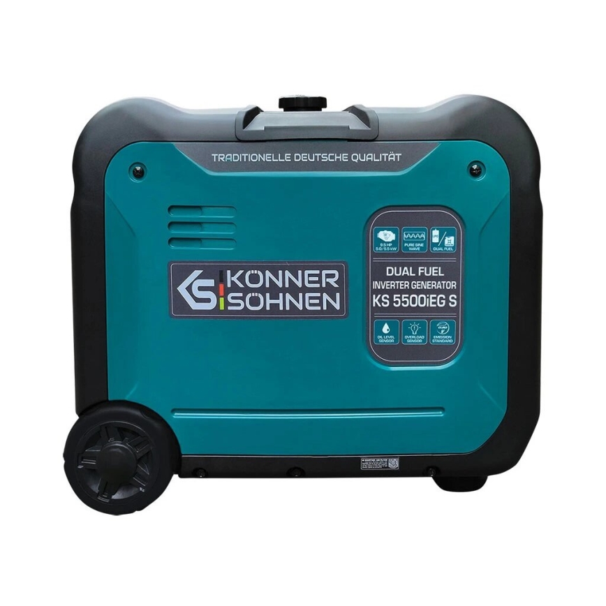 Könner & Söhnen 13046 - Gas- och bensininverterad elektrisk generator KS 5500iEG S 5500W