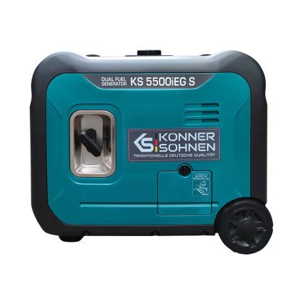 Könner & Söhnen 13046 - Gas- och bensininverterad elektrisk generator KS 5500iEG S 5500W