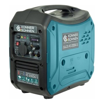 Könner & Söhnen KS7869 - Gas- och bensininverterad elektrisk generator KS 2000iG S 2000W