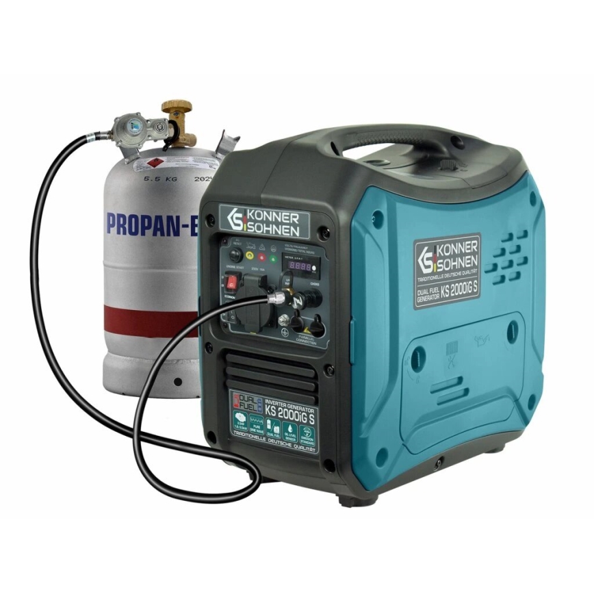 Könner & Söhnen KS7869 - Gas- och bensininverterad elektrisk generator KS 2000iG S 2000W
