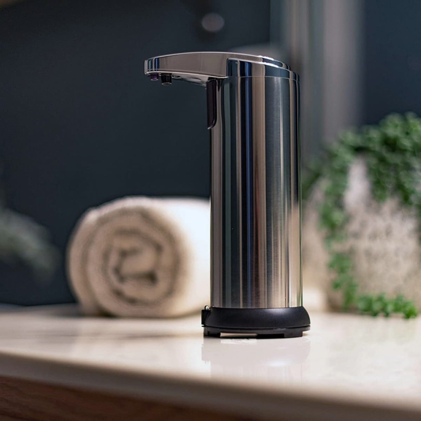 Kontaktlös tvåldispenser med sensor 4xAAA rostfritt stål
