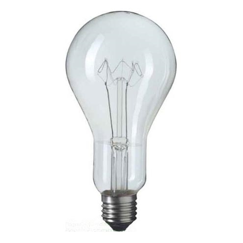 Kraftig glödlampa E40/300W transparent