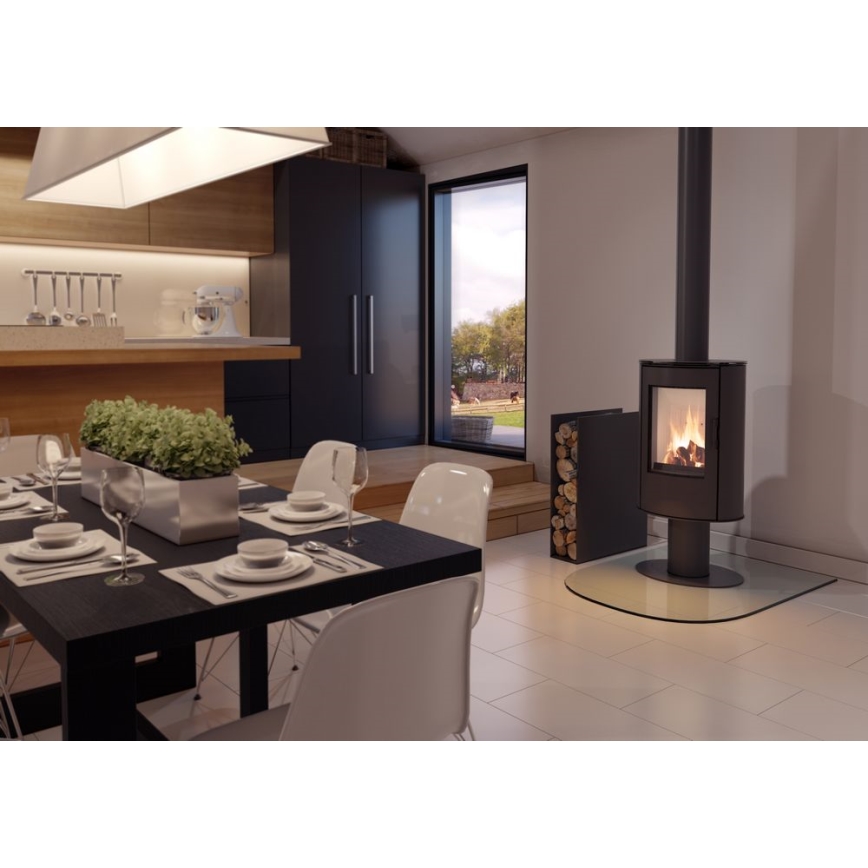 Kratki - Steel fireplace 8kW 150mm