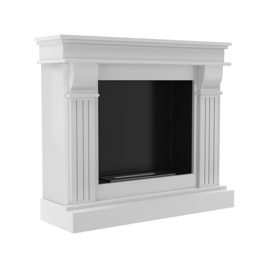 Kratki - BIO eldstad 97,9x115 cm 3kW vit