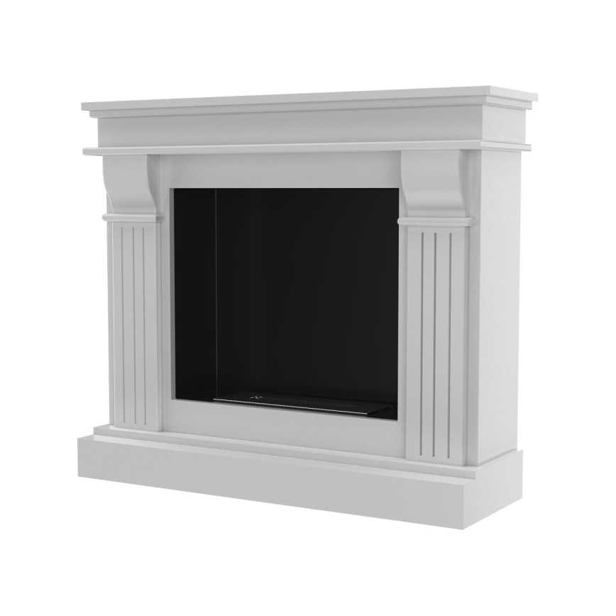 Kratki - BIO eldstad 97,9x115 cm 3kW vit