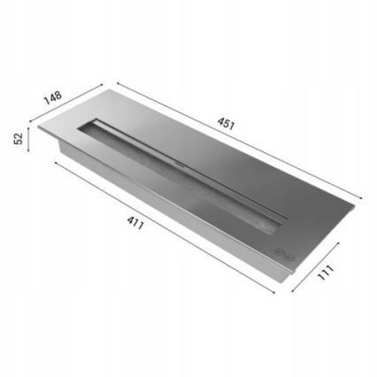 Kratki - BIO eldstad 97,9x115 cm 3kW vit