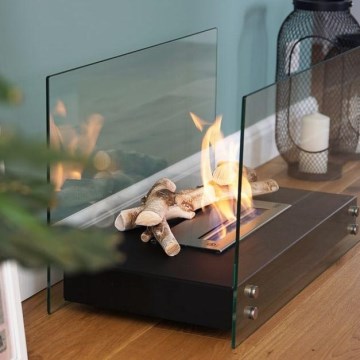 Kratki - BIO eldstad 40,2x70 cm 2kW svart