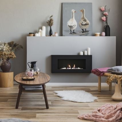 Kratki - Vägg BIO eldstad 40x90 cm 1,5kW svart