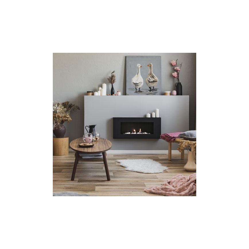 Kratki - Vägg BIO eldstad 40x90 cm 1,5kW svart