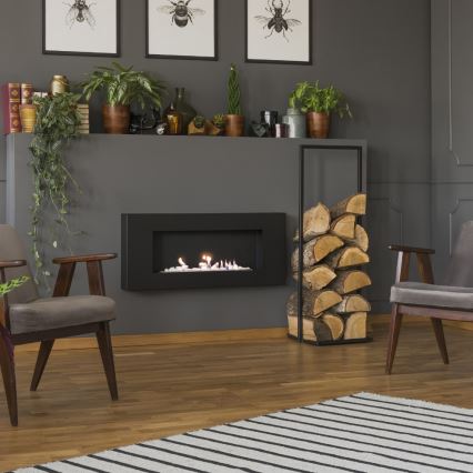 Kratki - Vägg BIO eldstad 40x90 cm 1,5kW svart