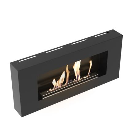 Kratki - Vägg BIO eldstad 40x90 cm 1,5kW svart