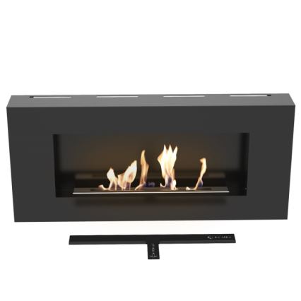 Kratki - Vägg BIO eldstad 40x90 cm 1,5kW svart