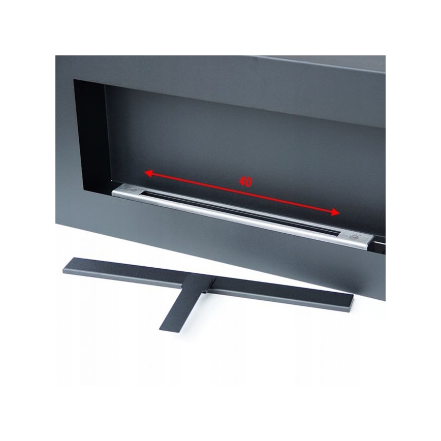 Kratki - Vägg BIO eldstad 40x90 cm 1,5kW svart